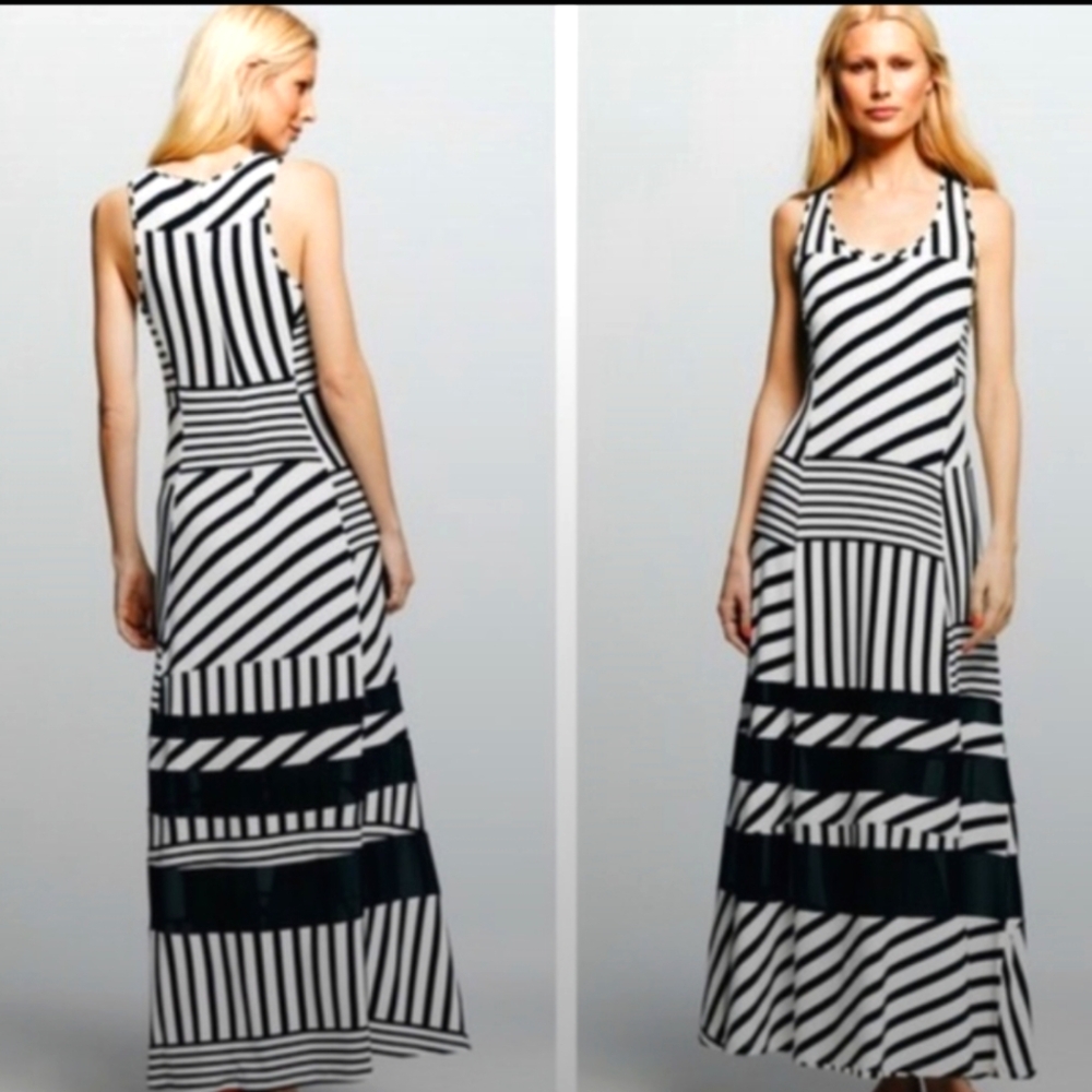 Peter Som black & white maxi dress, Small